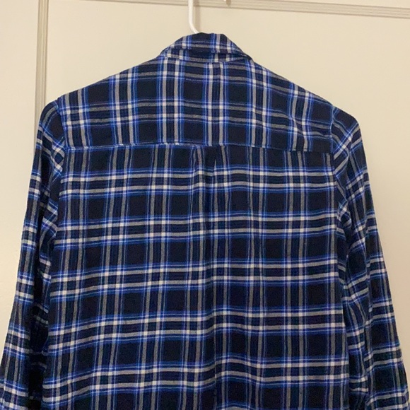 Abercrombie and Fitch blue flannel size: S - Picture 7 of 8